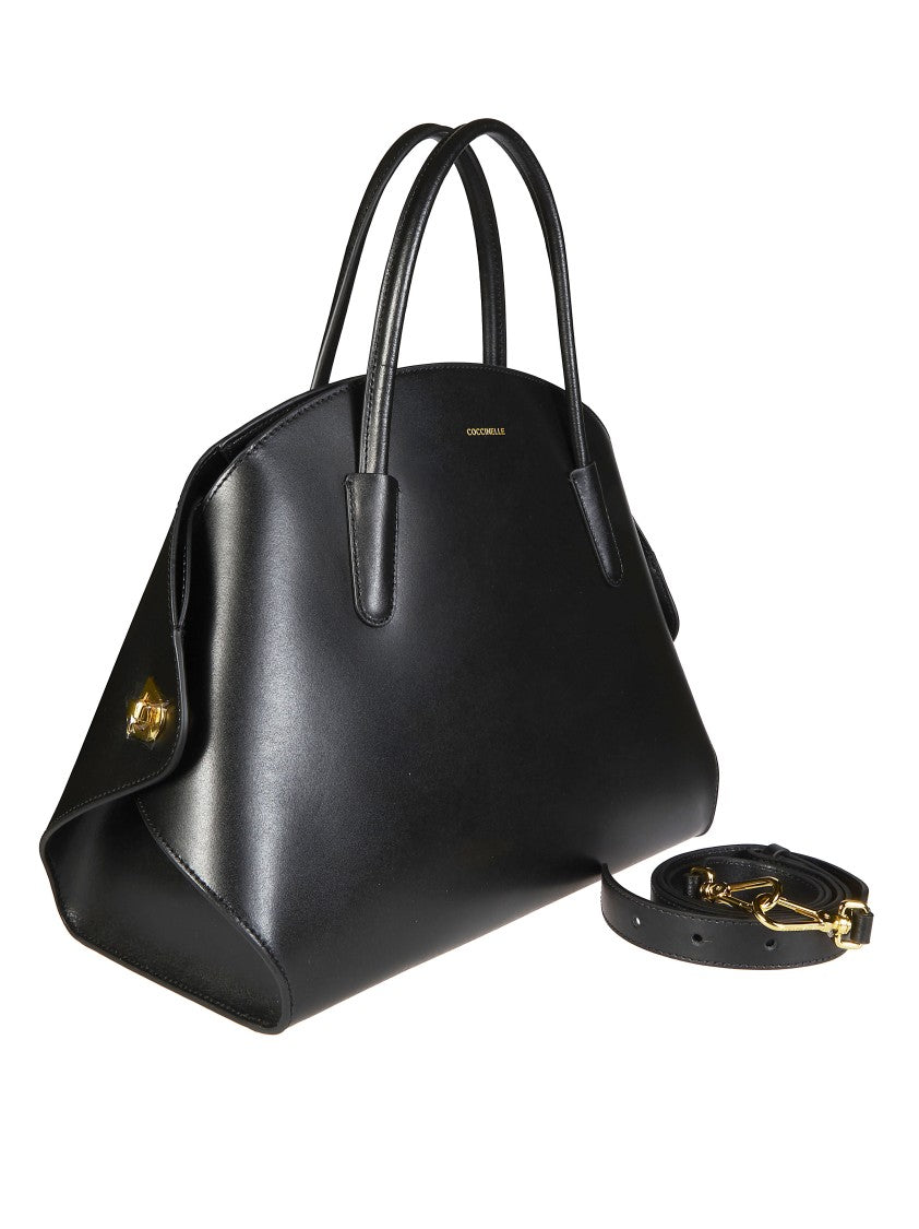Coccinelle Black Tylde Calf Structured Handbag