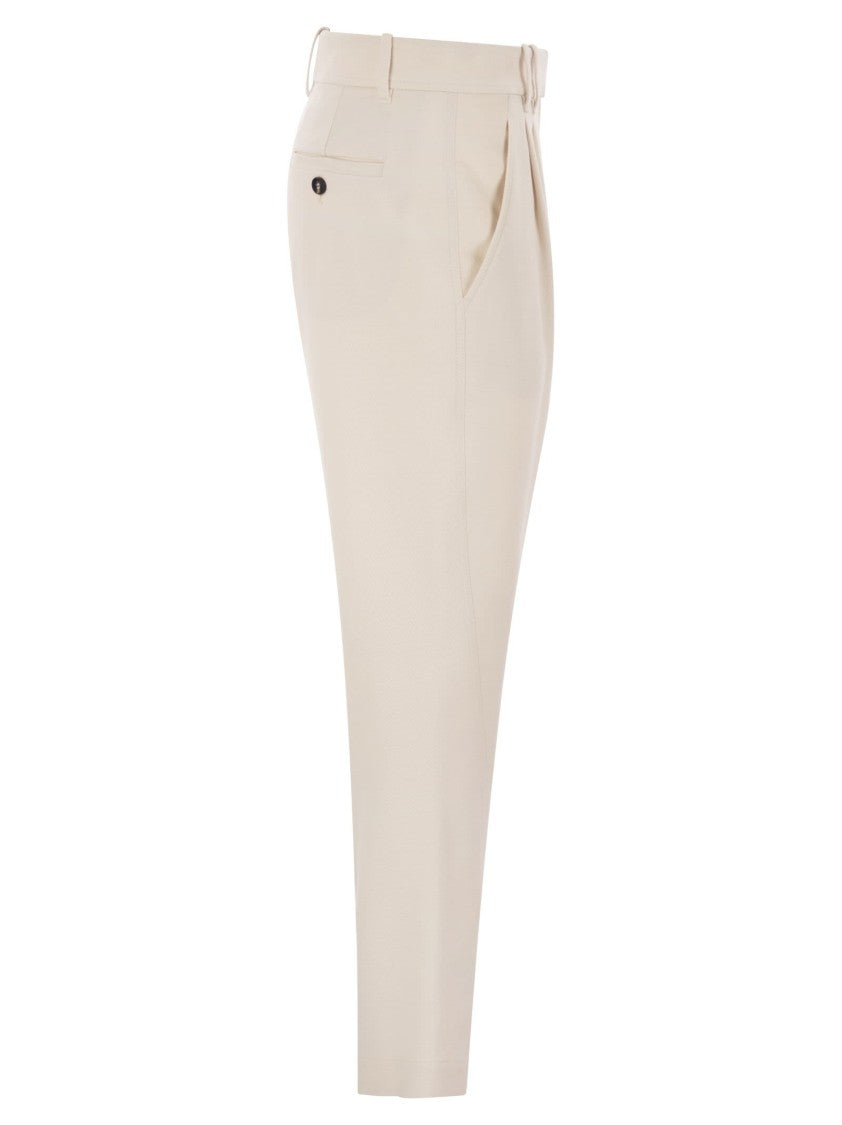 Brunello Cucinelli Stretch Viscose-Wool Twill Equestrian Trousers