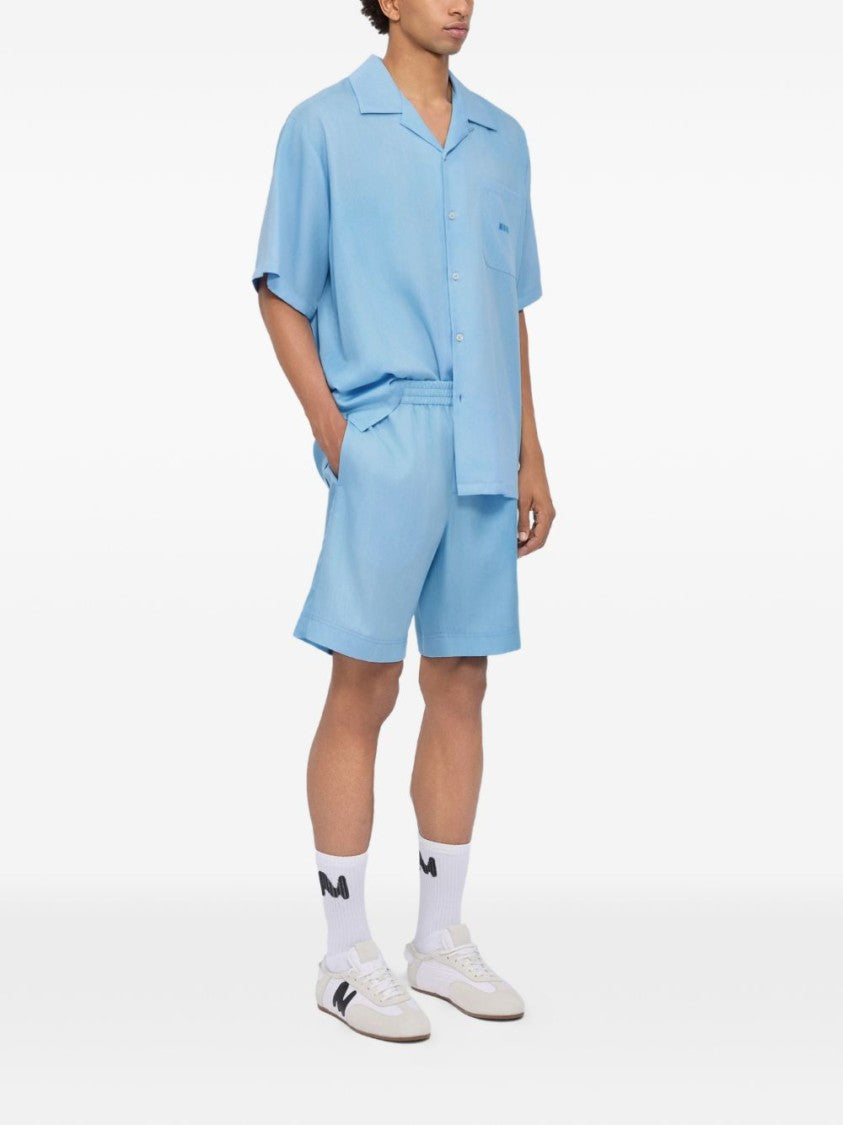 Msgm Lightweight Camp Collar Shirt