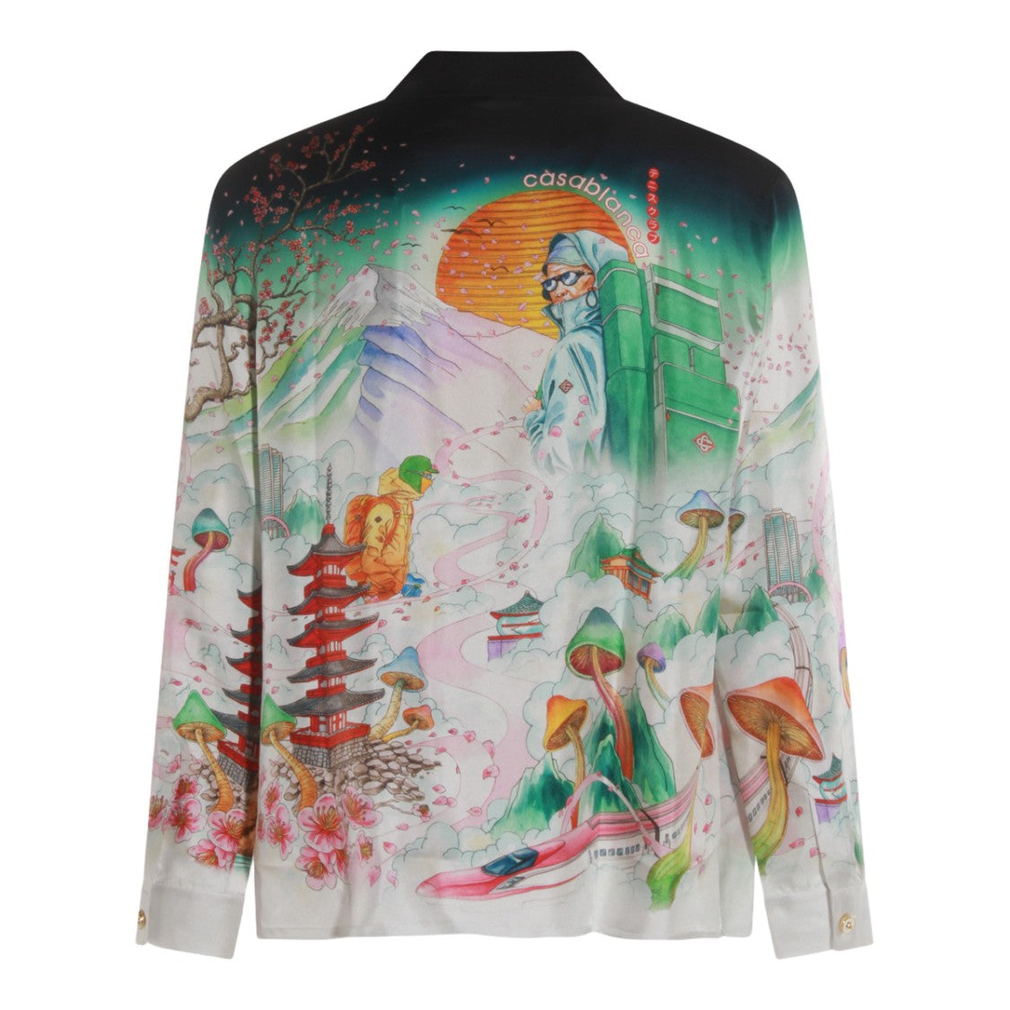 Casablanca Long-Sleeve Shirt With Surreal Japanese-Inspired Print