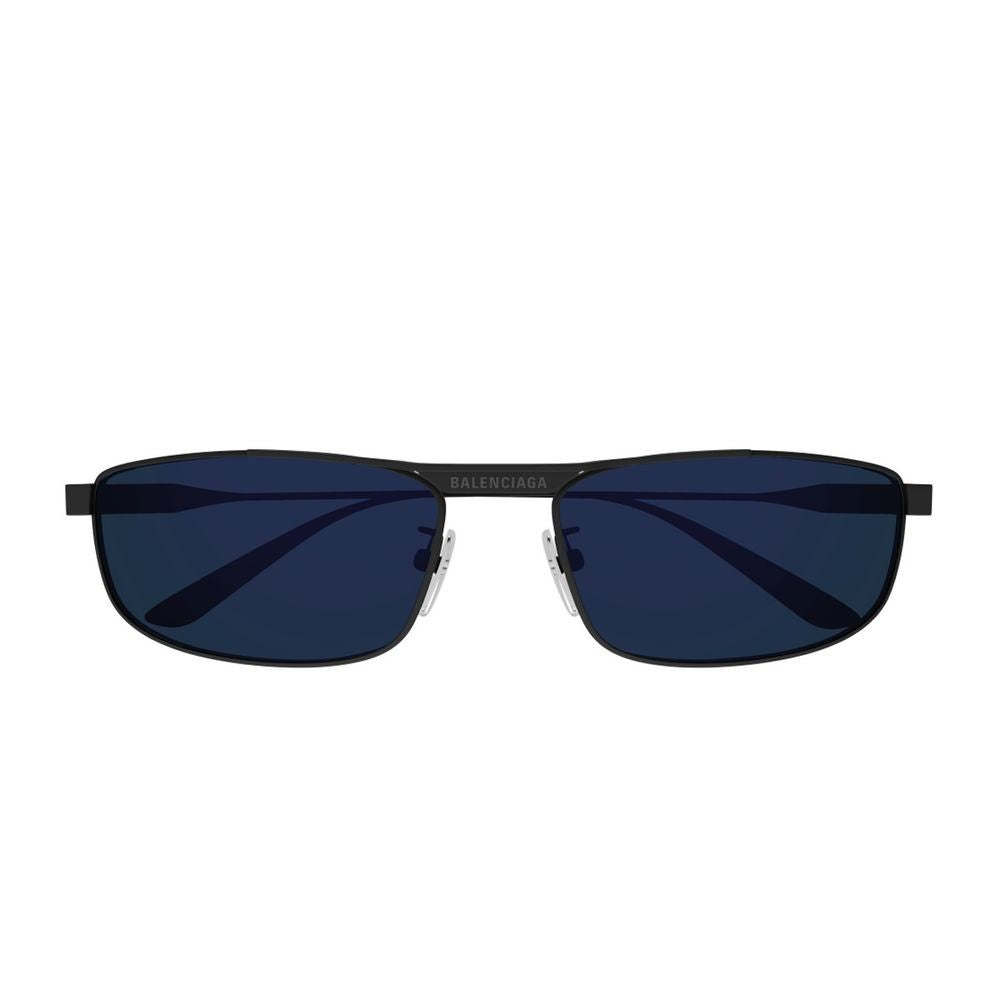 Balenciaga Bb0451s Tag 3.0 Linea Everyday Matte Gray Metal Rectangular Sunglasses