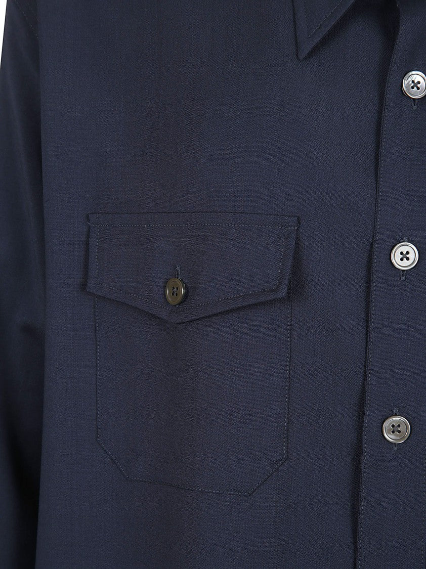 Grifoni Long-Sleeved Casual Shirt With Button-Down Front