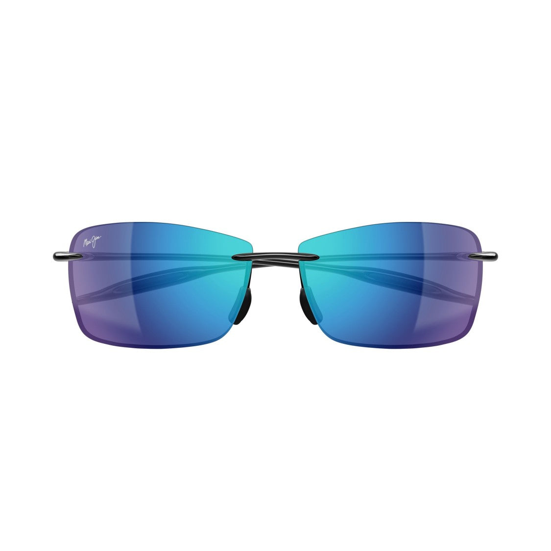 Maui Jim Lighthouse Rectangular Rimless Sunglasses With Blue-Green Gradient Tint