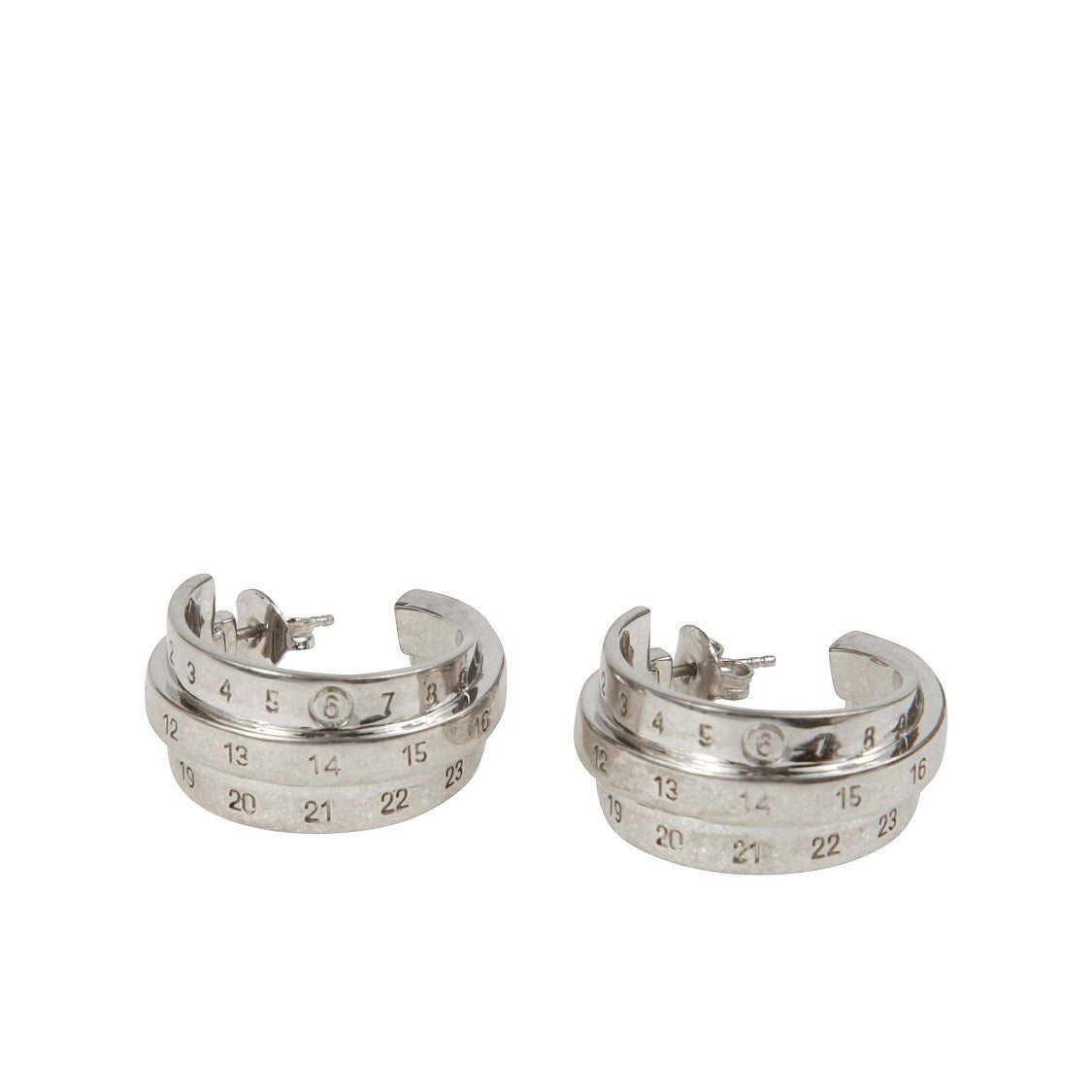 Mm6 By Maison Margiela Gold Brass Earrings With Contemporary Design