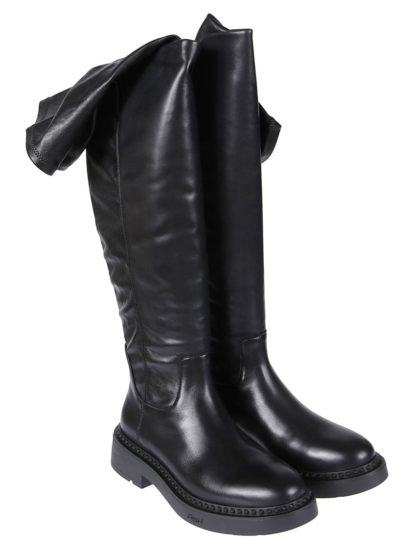 Ash Maxim Tall Black Leather Boots