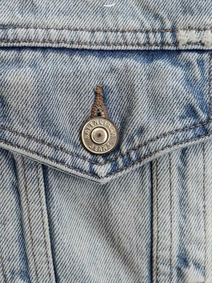 Balenciaga Faded Blue Denim Jacket