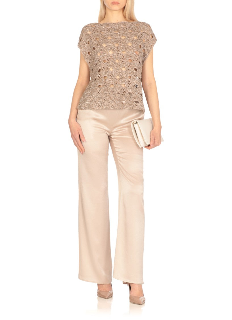 Antonelli Brown Orzowei Knit Top