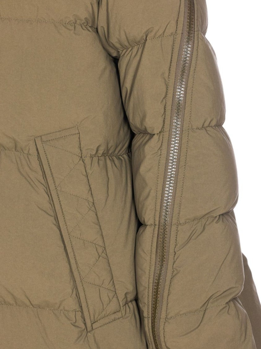 Herno Hooded Down Jacket With Military Quilted Design