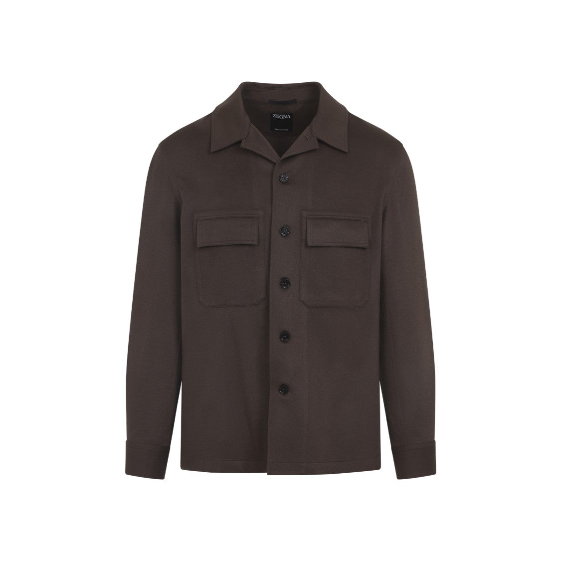 Zegna Cashmere Shirt With Classic Collar And Button-Down Front