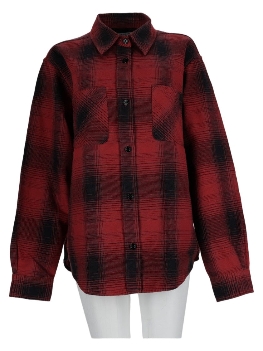Our Legacy Brown Plaid Relaxed Casual Cotton Shirt