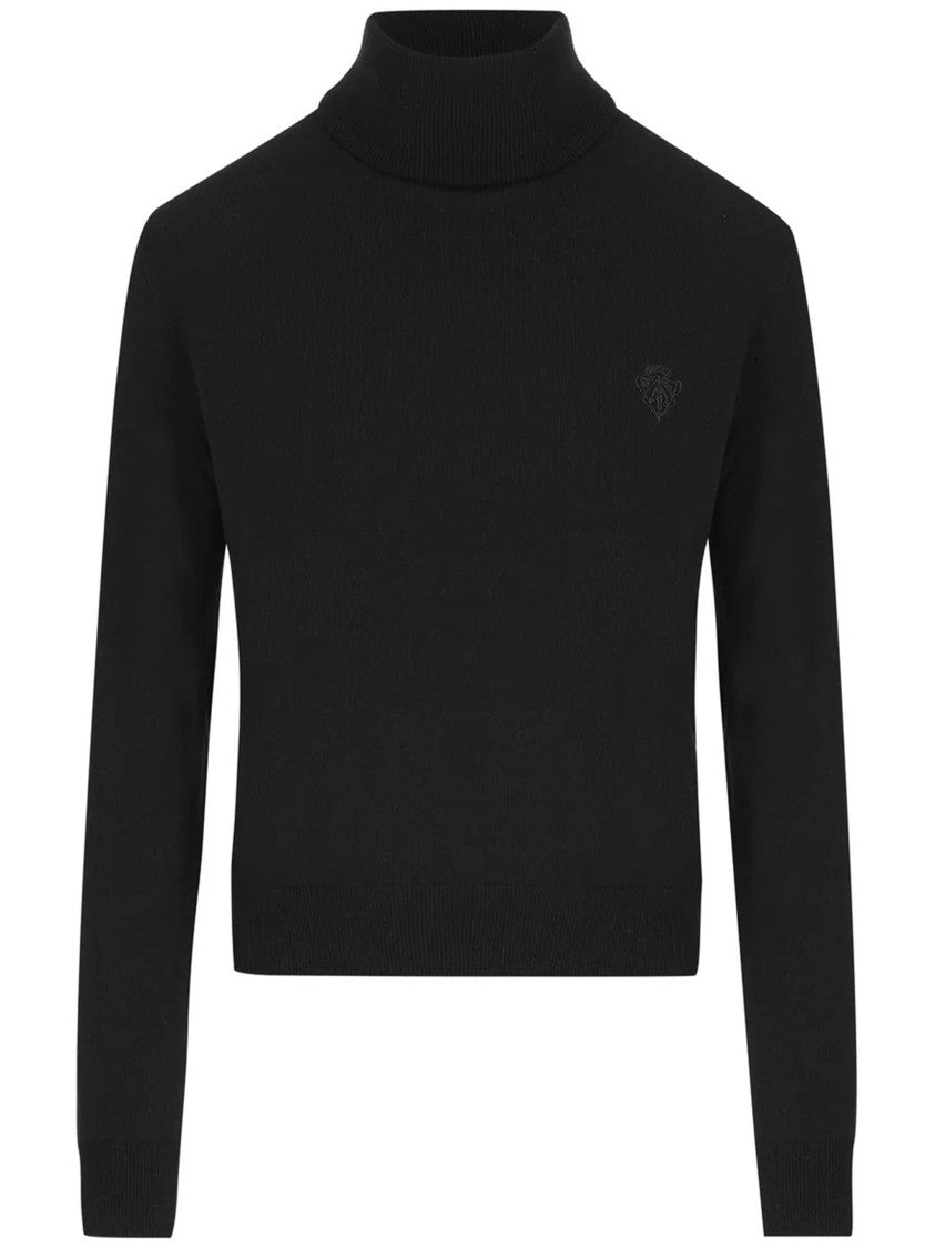 Gucci Black High Kn Fitted Mock Neck Top