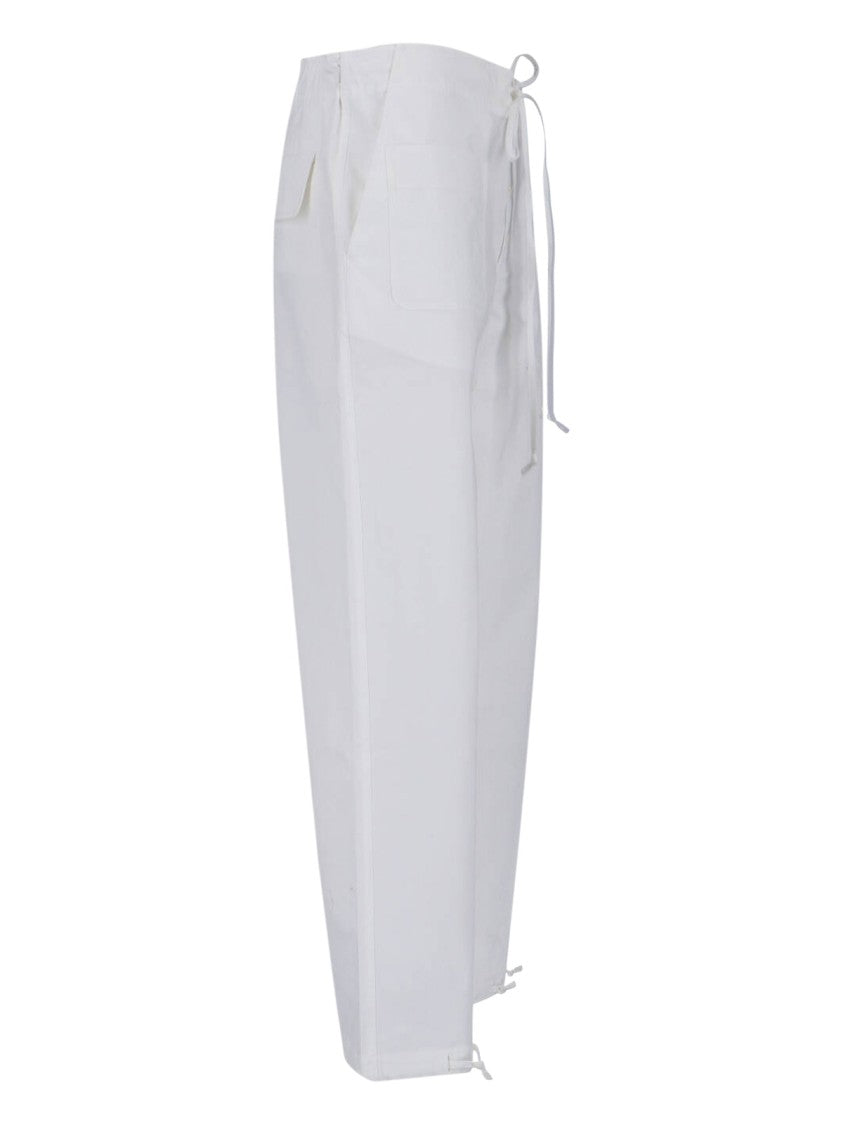 Victoria Beckham Tailored White Trousers With Straight-Leg Cut