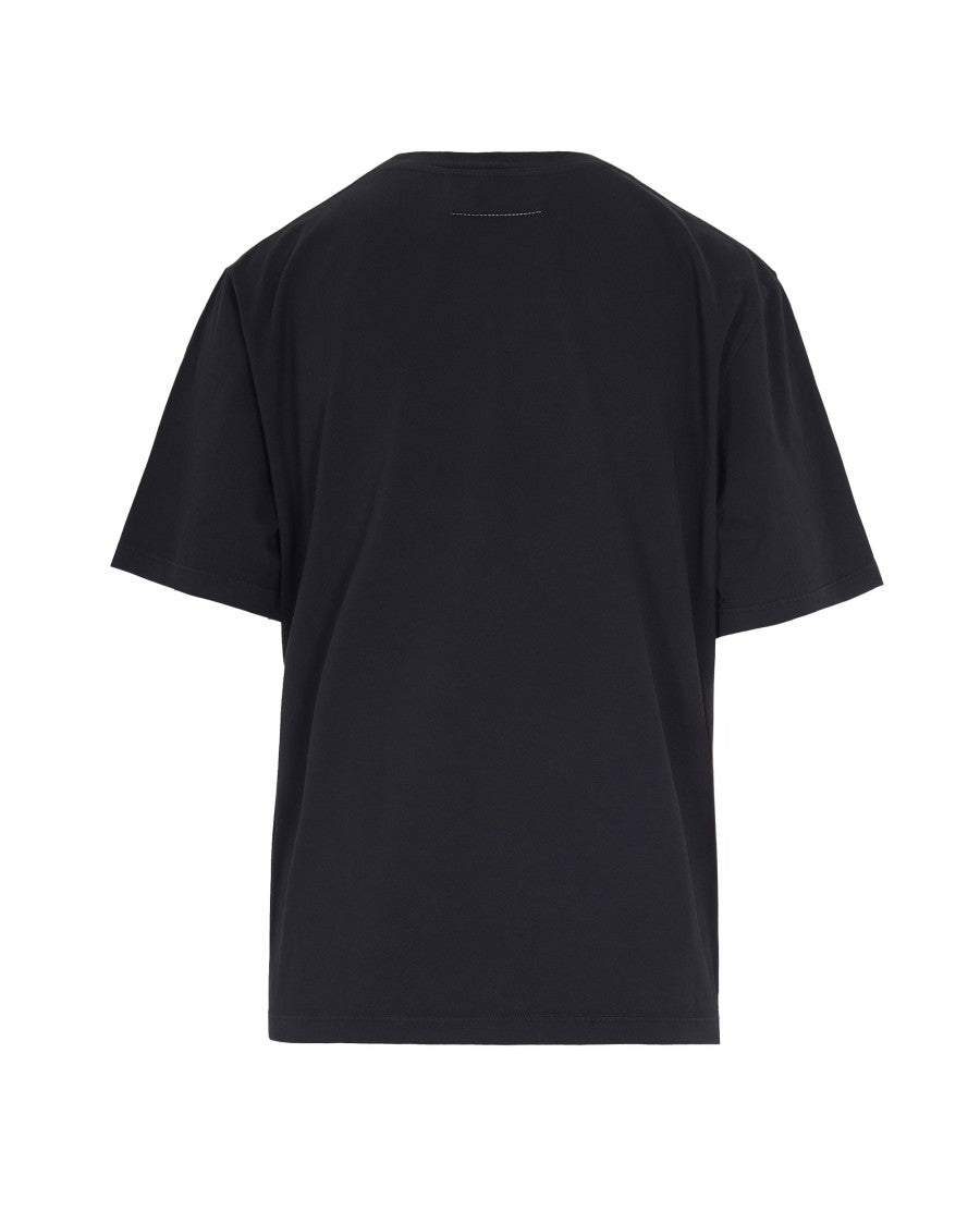 Mm6 By Maison Margiela Black Logo T-Shirt