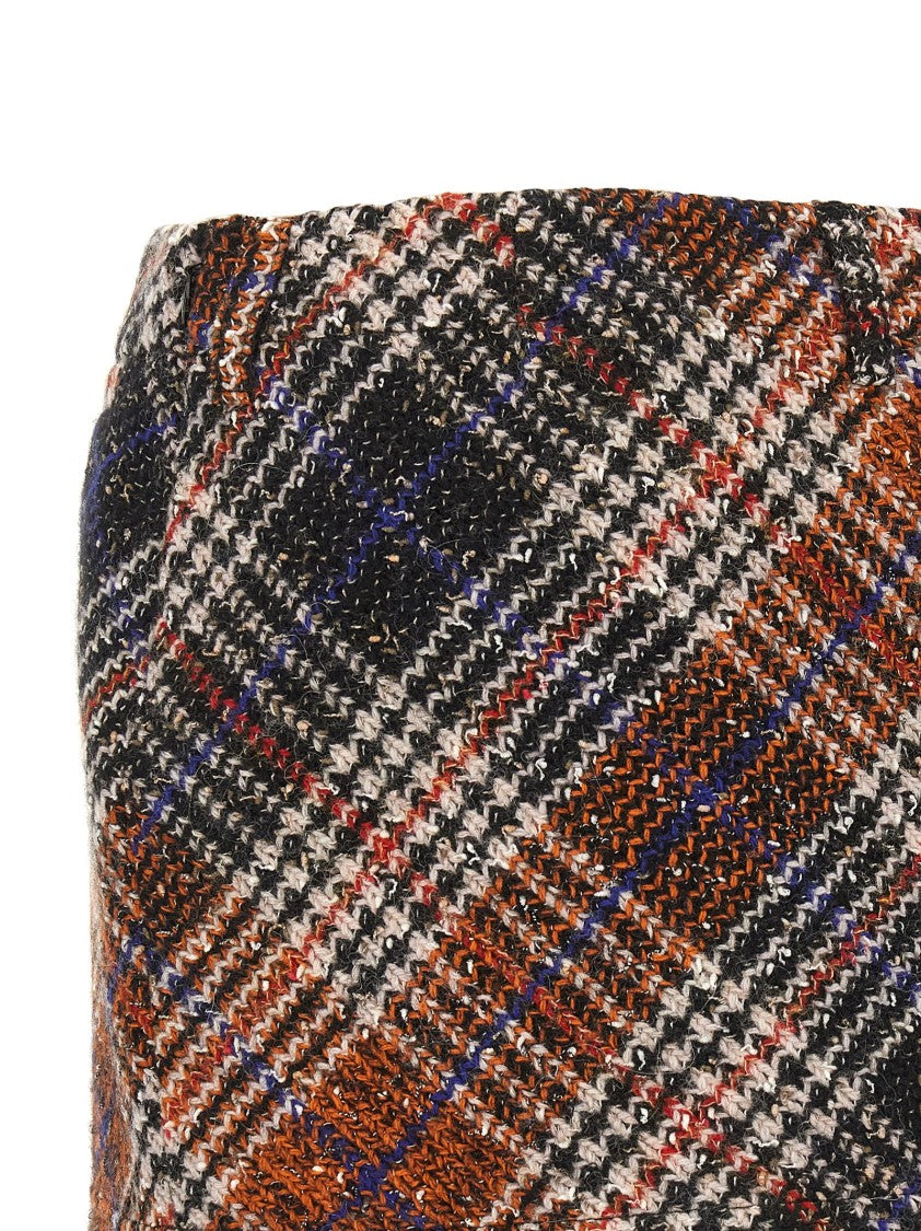 Missoni Pied-De-Poule Patterned Mini Skirt In Wool