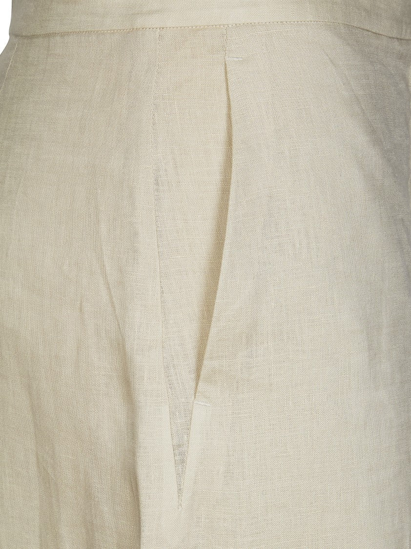 Max Mara Msttapioca High Waisted Linen Trousers