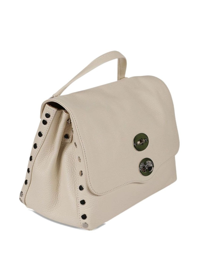 Zanellato Structured Calf Leather Handbag With Silver-Tone Hardware