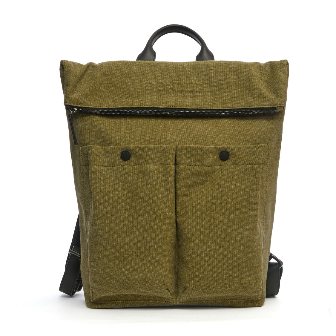 Dondup Hay Textured Finish Backpack With Fold-Over Flap