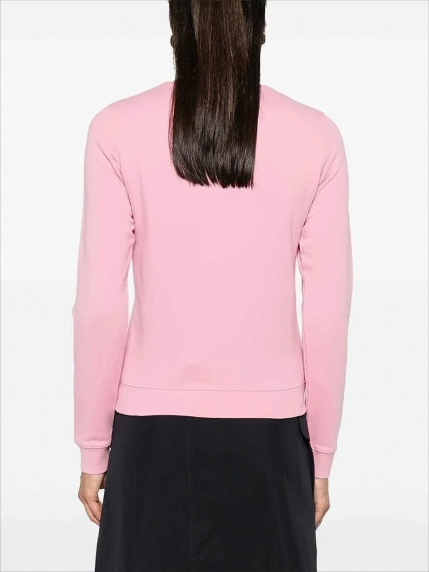 Maison Kitsuné Long-Sleeved Crewneck Top With Relaxed Fit And Embroidered Detail