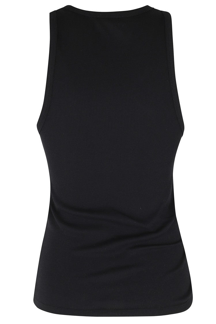 Rabanne Black Signature Piercing Sleeveless Cotton Tank Top