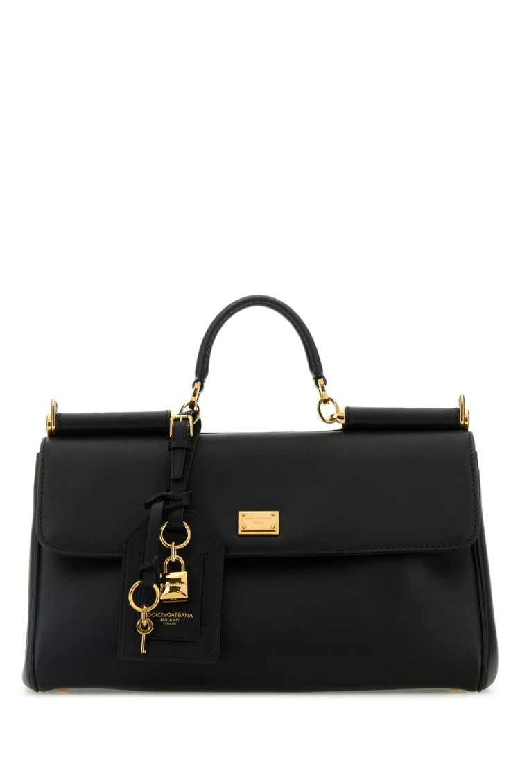 Dolce & Gabbana Black Leather My Sicily Handbag