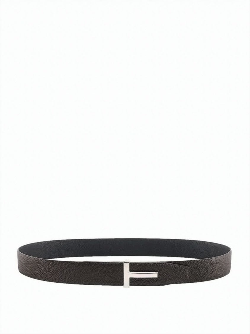 Tom Ford Reversible Calf Leather Belt With T-Buckle