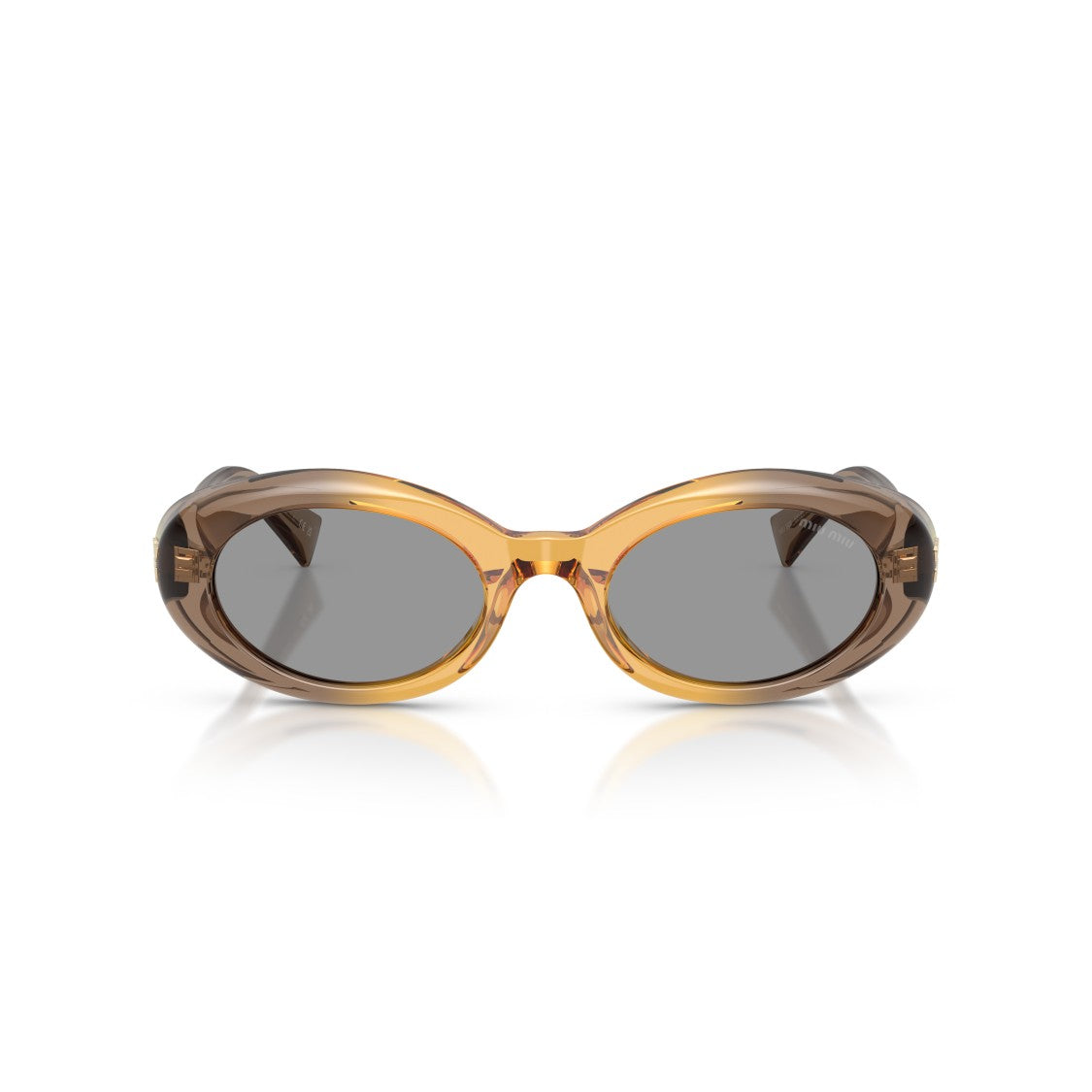 Miu Miu 0Mu B09s Translucent Acetate Oval Sunglasses