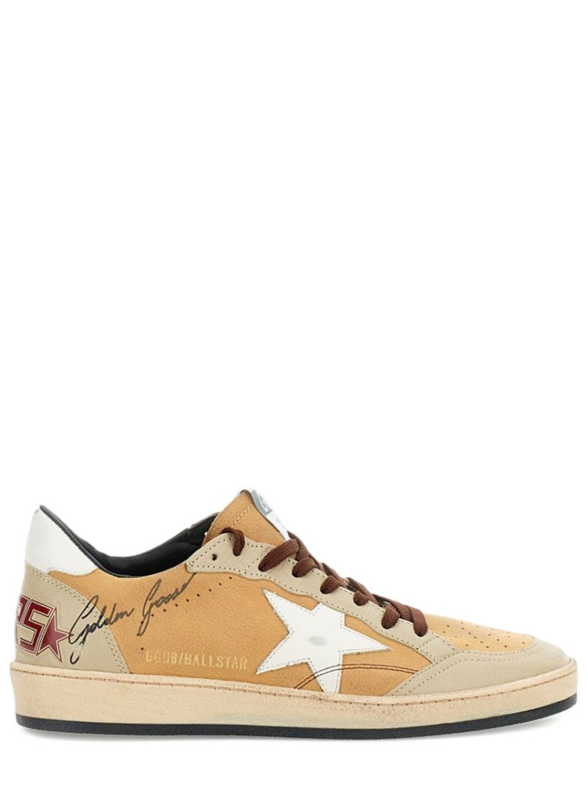 Golden Goose Neutrals Ball Star White Sneakers
