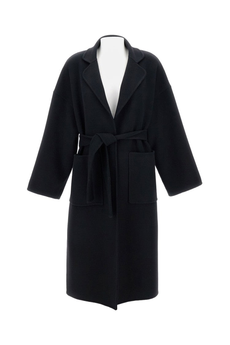 Aftercoat Long Wool Blend Coat With Relaxed Fit