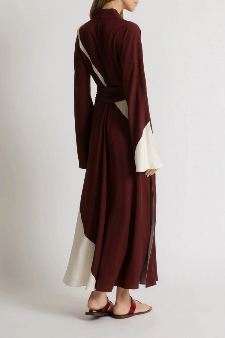 Alberta Ferretti Brown Chiffon Maxi Dress