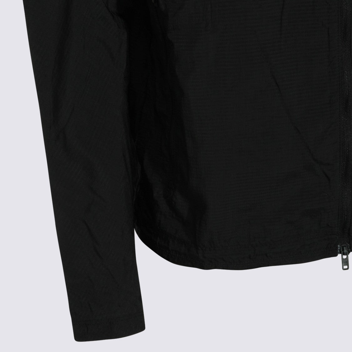 Y-3 Black Jacket With High Collar And Hood