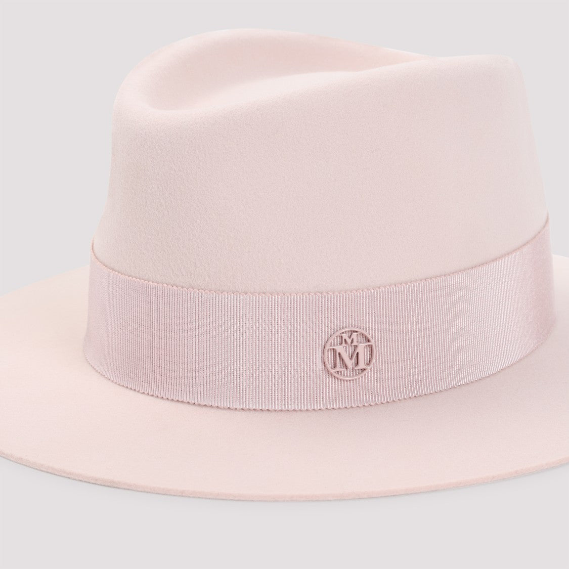 Maison Michel Fedora Hat In Pink Wool Felt