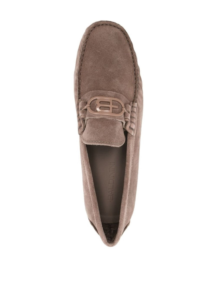 Baldinini Beige Cow Leather Loafers