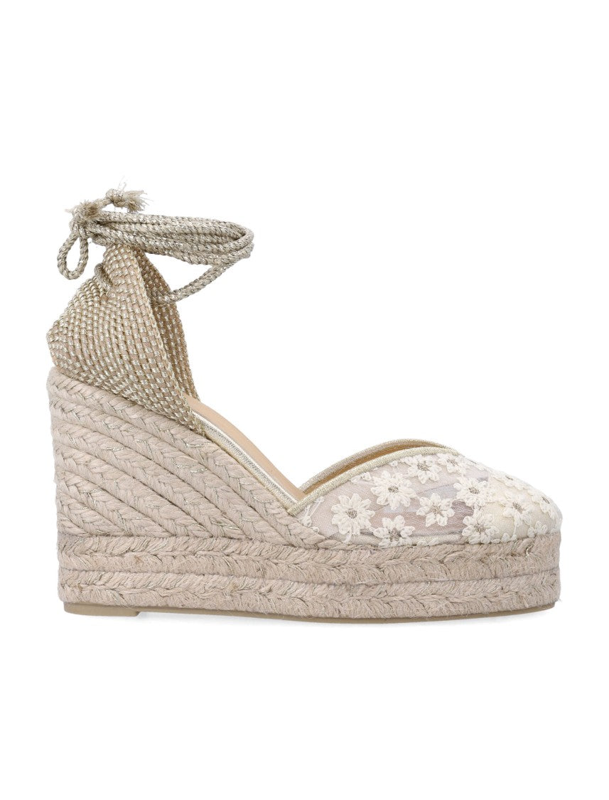 Castaner Clair Floral Lace Wedge Espadrilles