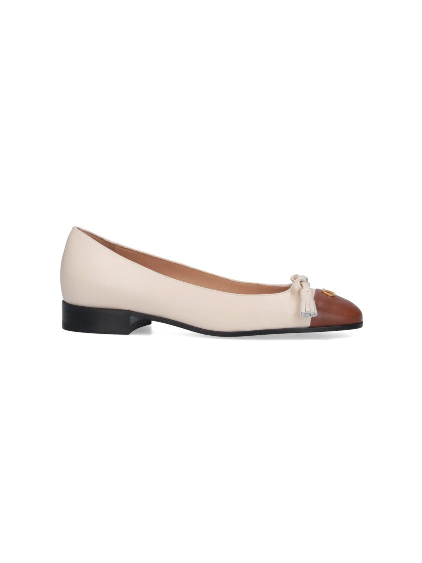 Valentino Garavani "Valet Du Roi" Ballet Flats – Cream