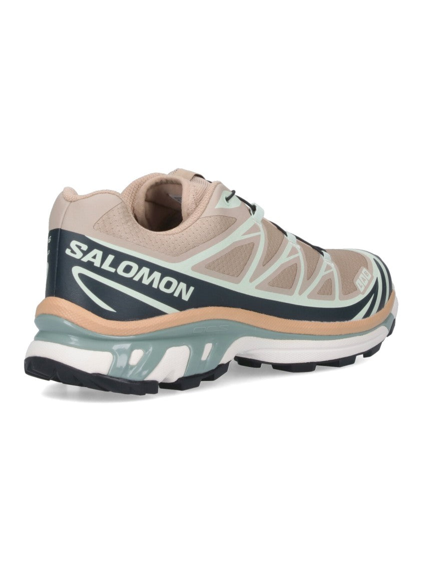 Salomon Beige Textile Sneakers With Adjustable Lace Closure