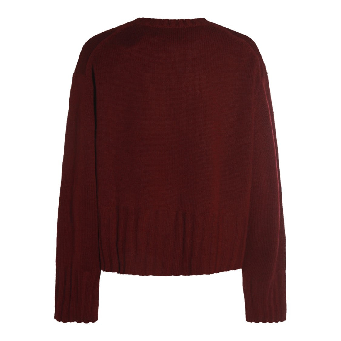 Allude Bordeaux Wool Crewneck Sweater