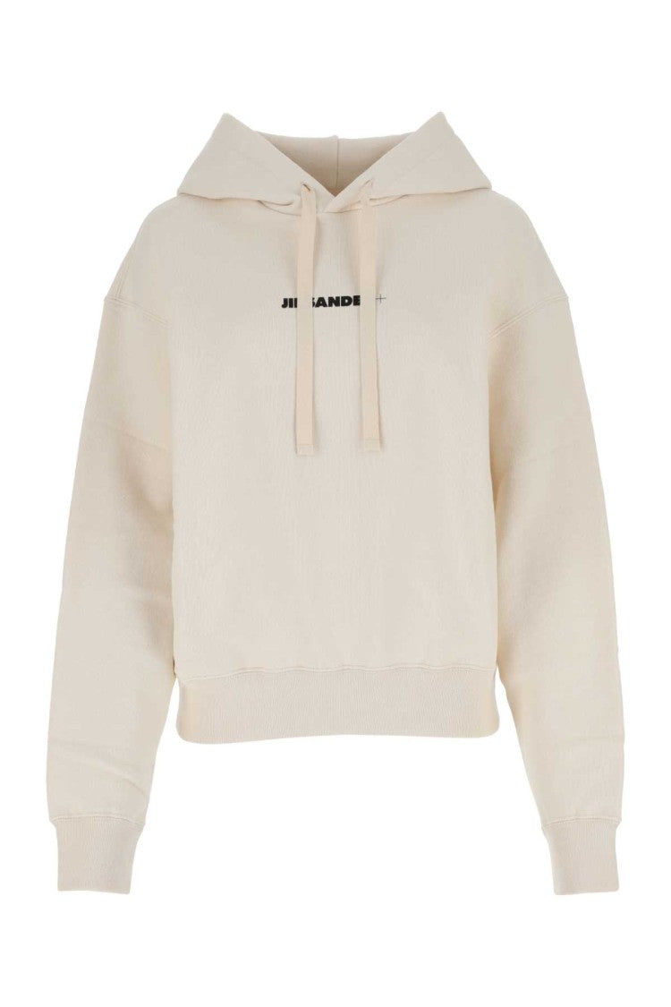 Jil Sander Ivory Cotton Oversize Sweatshirt