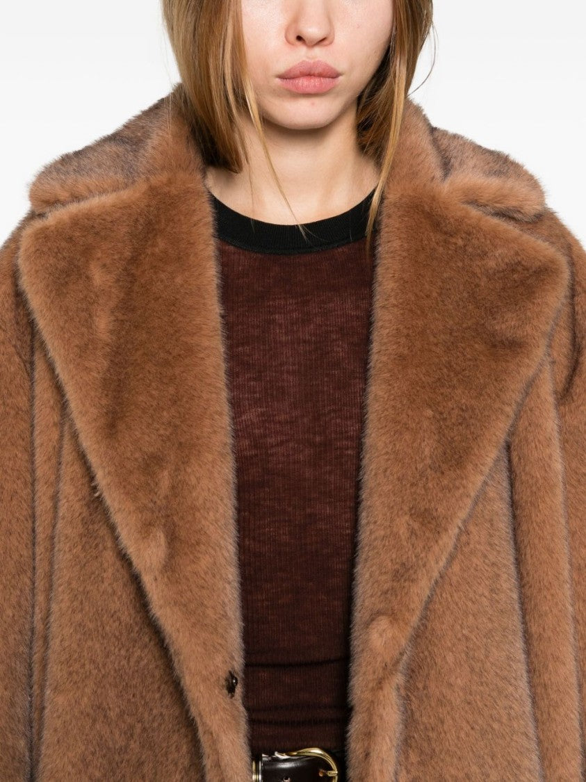 Antonelli Brown Tailored Coat With Structured Fit