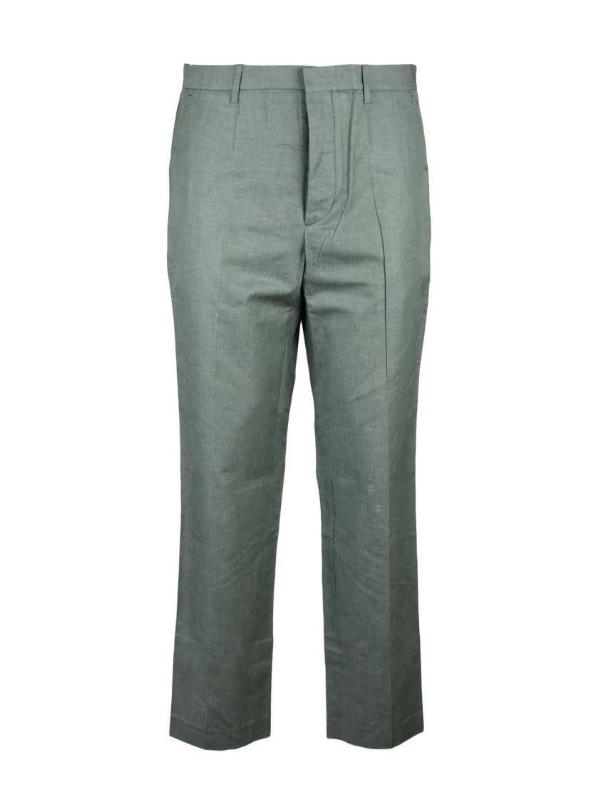 Hindustrie Hindustrie Cotton Linen Trousers - Sage Green