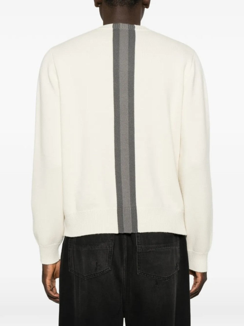 Gucci Minimalist Crewneck Sweater With Vertical Stripe Design