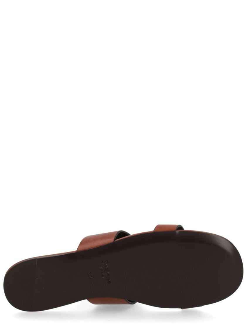 Saint Laurent Babylone Minimalist Leather Sandals