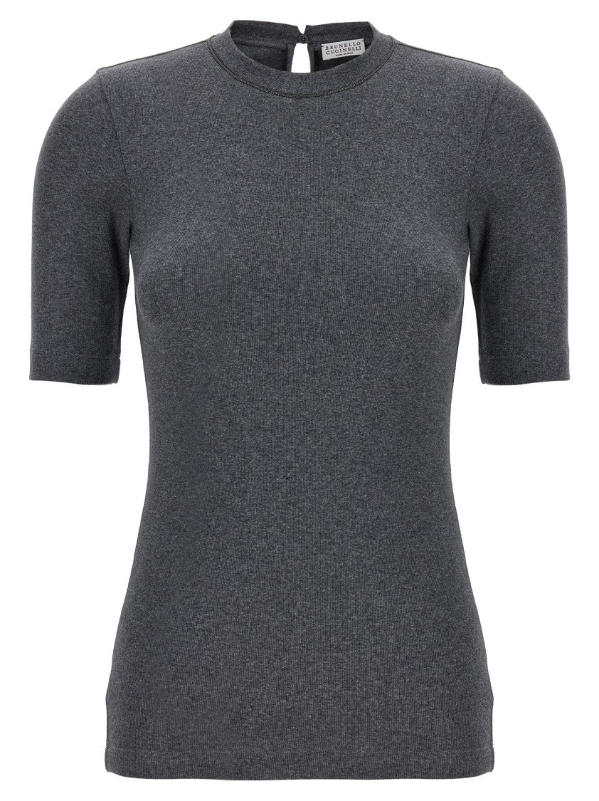 Brunello Cucinelli Monile Ribbed T-Shirt