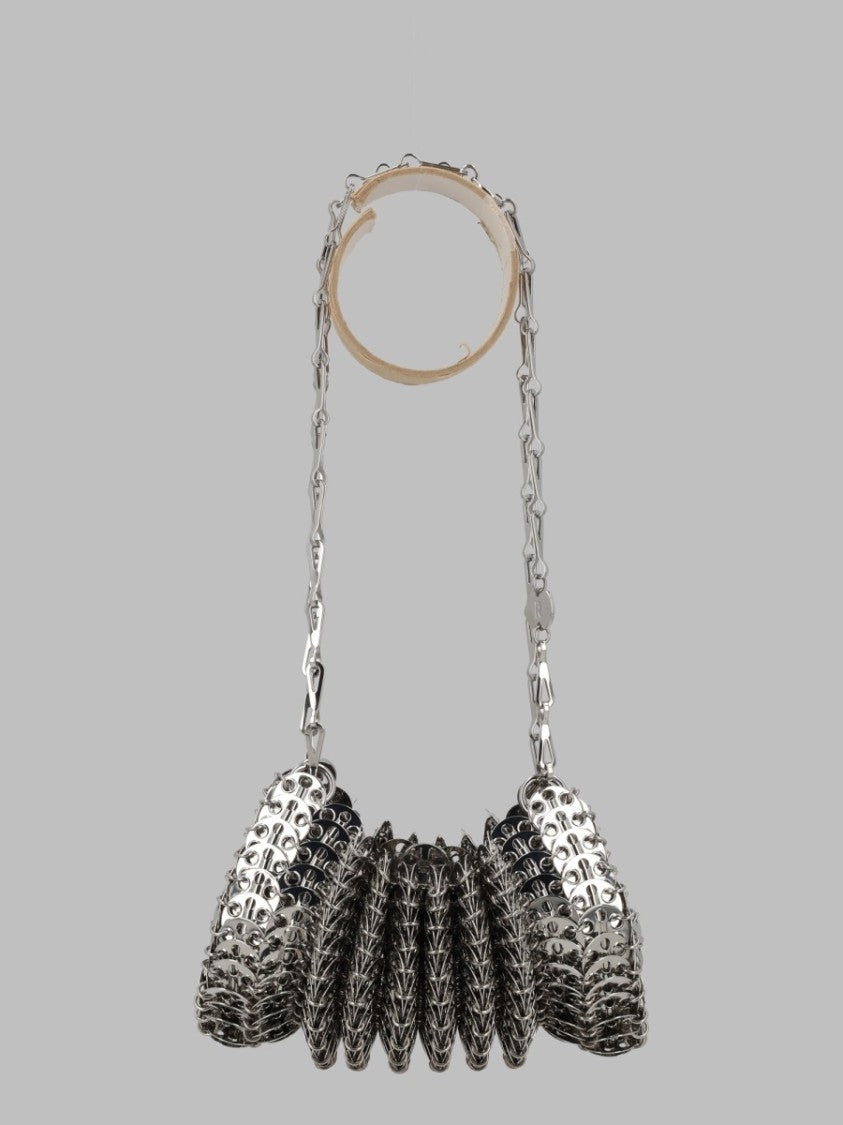 Rabanne Silver Accordion Structure Steel Handbag
