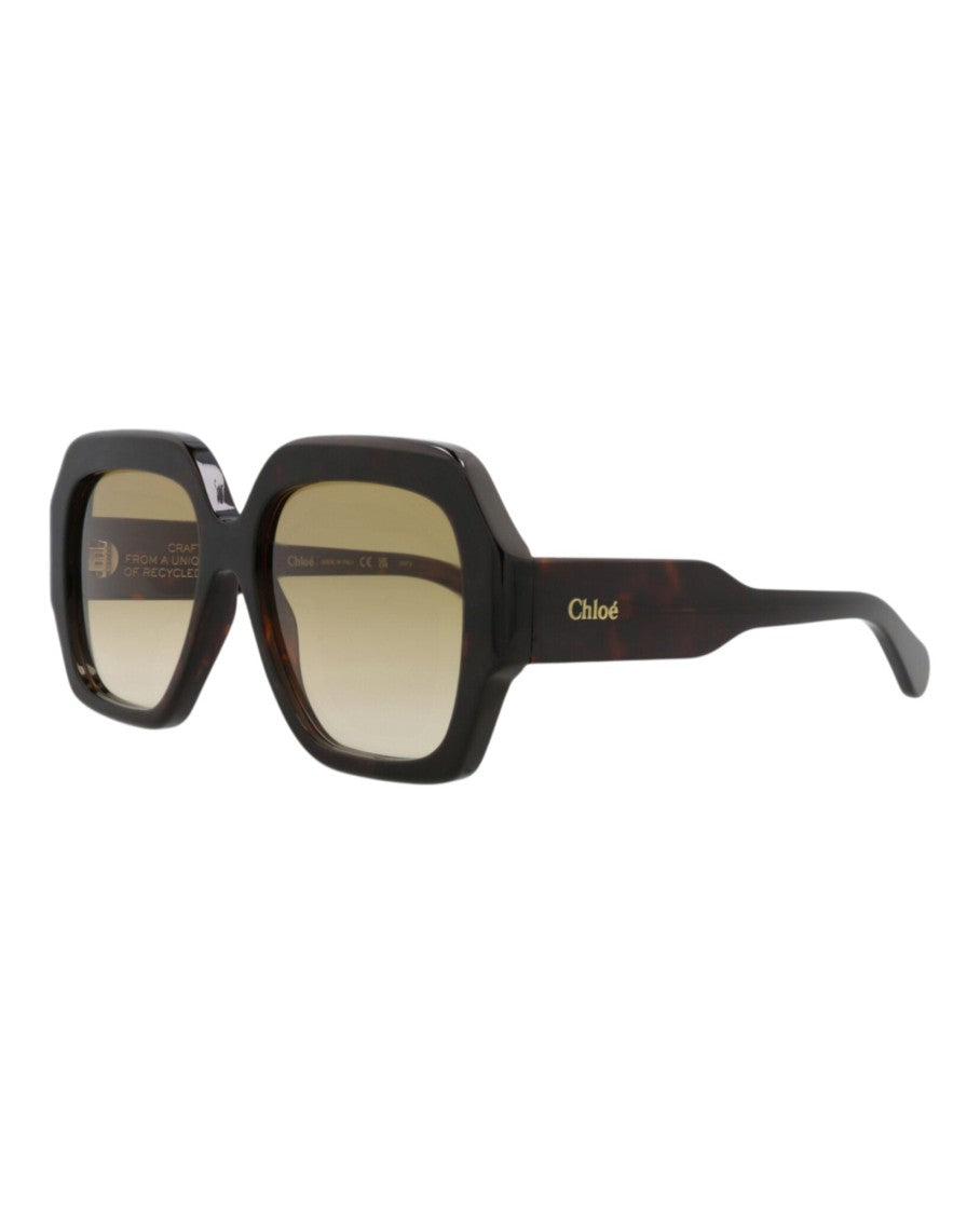 Chloé Square-Frame Recycled Acetate Sunglasses
