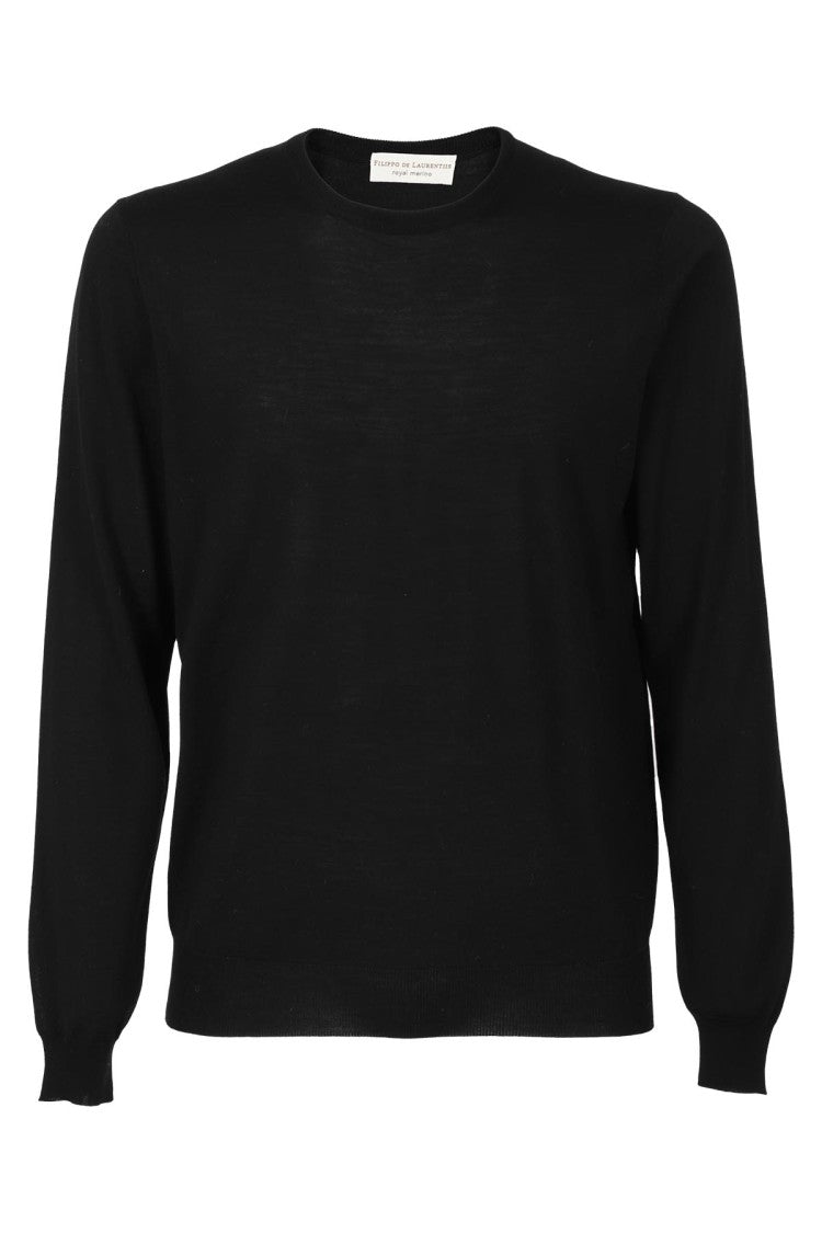 Filippo De Laurentis Long Sleeve Crew Neck Merino Sweater