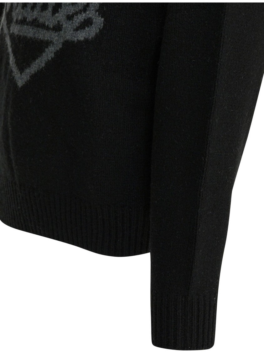 Human Made Crew Neck Knitwear With Textured Logo