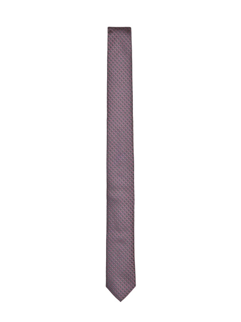Dolce & Gabbana Refined Geometric Pattern Tie In Soft Polyester-Silk Blend