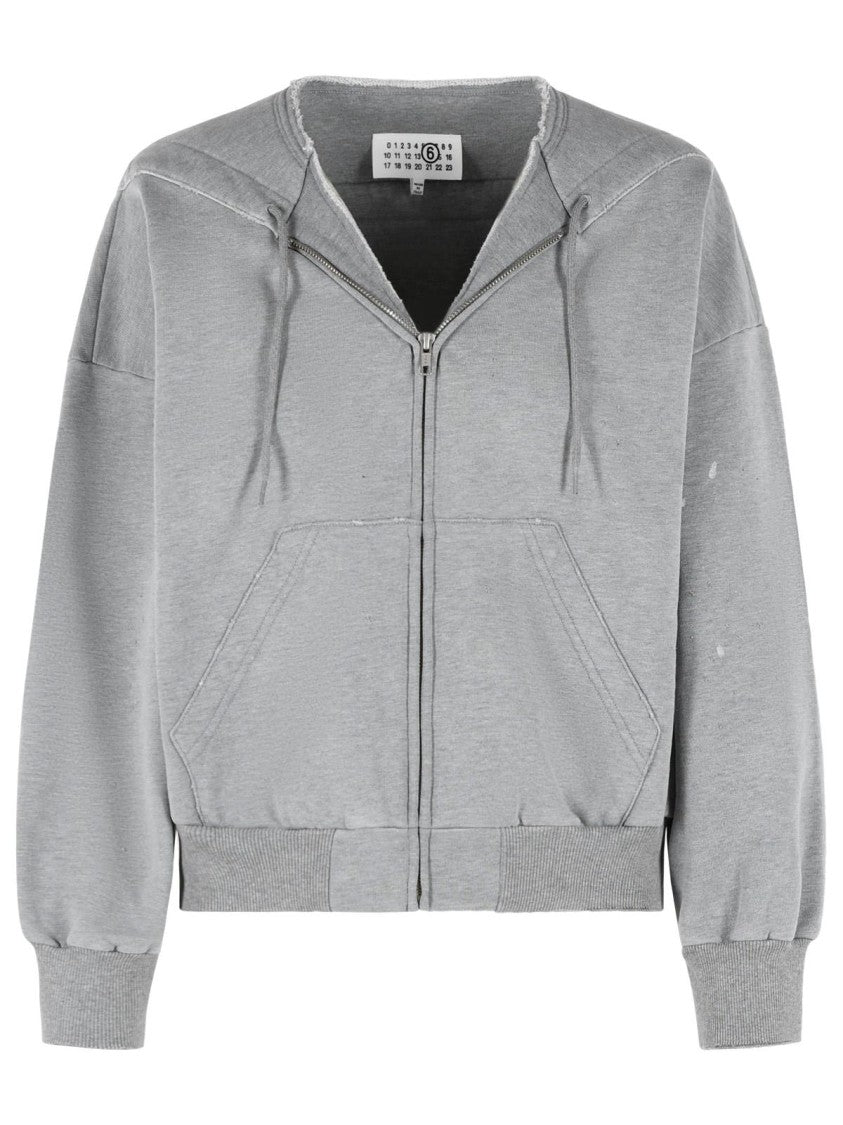Mm6 By Maison Margiela Gray Cotton Sweatshirt