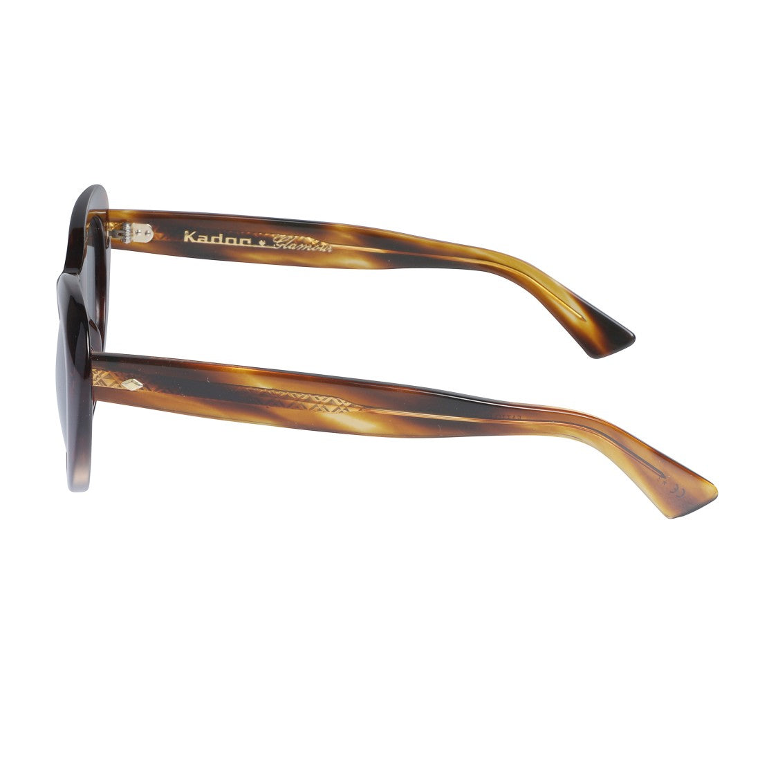 Kador Capri New-S Rounded Cat-Eye Tortoiseshell Sunglasses With Slender Arms