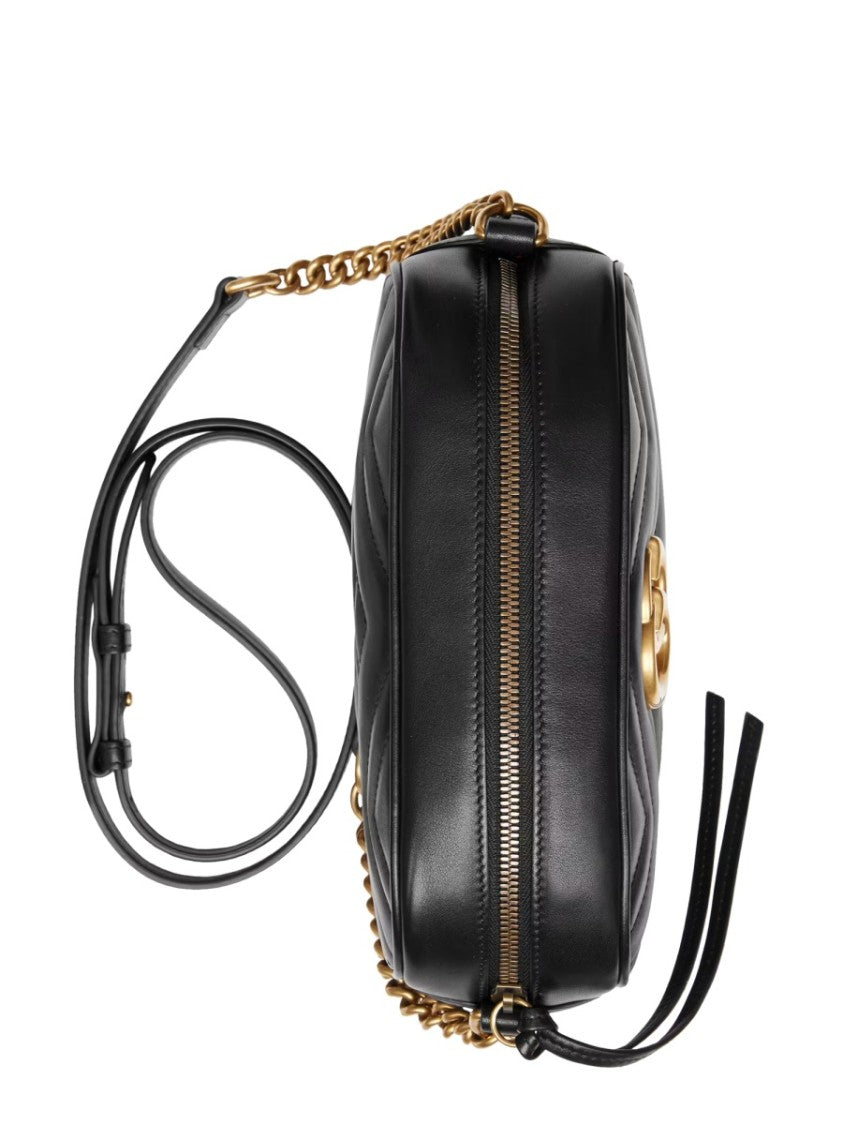Gucci Small Quilted Calfskin Shoulder Bag With Gold-Tone Accents